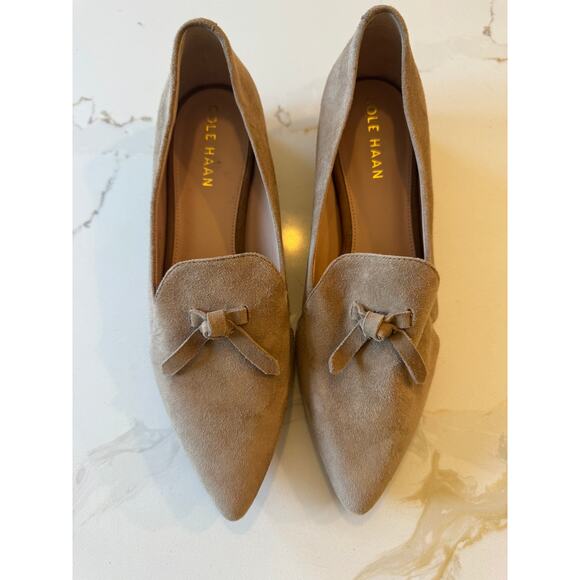 Cole Haan suede tan block heel - Picture 3 of 10